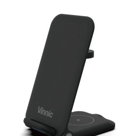 VINNIC 3-in-1 Trivor Wirel.Charger VP-PD-31WCFBK iPh.AirPods&Apple Watch Bl.