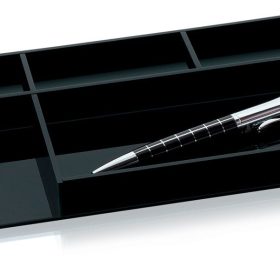 WEDO Stiftschale EXKLUSIV 601601 27x12.5x3cm Acryl schw./tran.