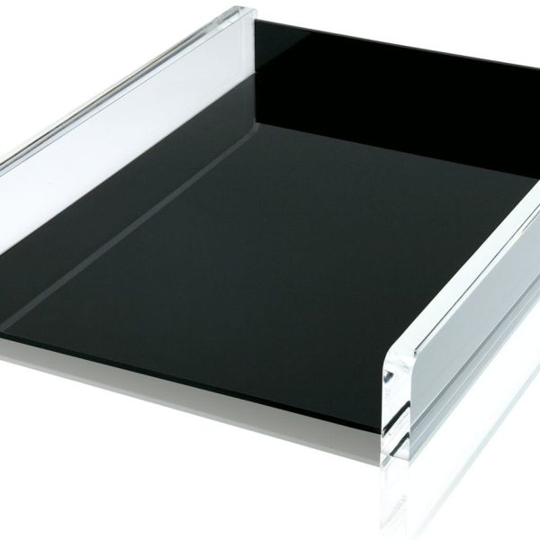 WEDO Briefablage EXKLUSIV Acryl 608001 31x4.8x24.2cm schwarz/transp.