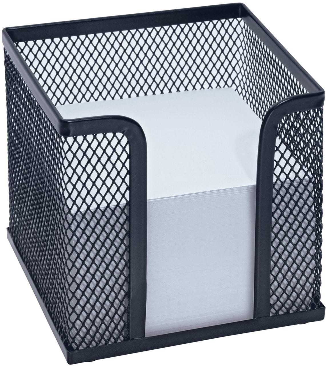 WEDO-65701-4003801792798 WEDO Zettelbox OFFICE 65701 10x10x10cm Metall schwarz – Hochwertig & günstig bei ShopDeca