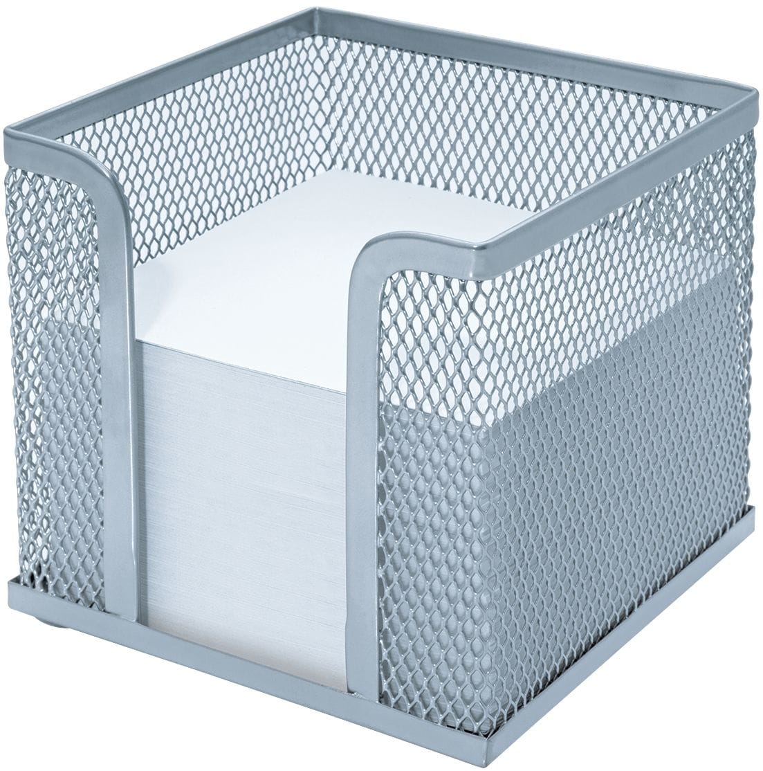 WEDO-65754-4003801792804 WEDO Zettelbox OFFICE 65754 10x10x10cm Metall silber – Hochwertig & günstig bei ShopDeca