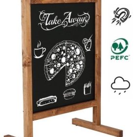 Kundenstopper Kreidetafel Wood Maki