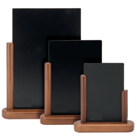 Tischaufsteller Kreidetafel Elite Mahagoni