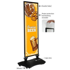 Kundenstopper WindPro Slim (schwarz)