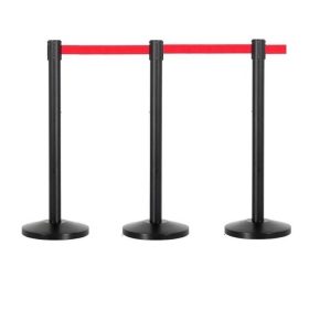 Personenleitsystem Q-Belt Premium SET 3 Pfosten, rotes Band