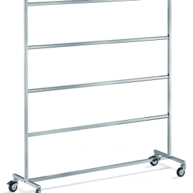 Profi Kleiderbügelhalter, Rollen Ø 8 cm, L145