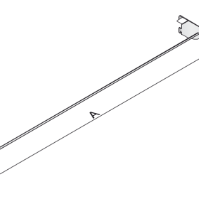 Bodenträger 67 cm mit Gestänge 0,8-0,25 cm Dichtung