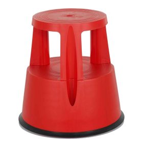 Stufen Schemel- Rollhocker, rot