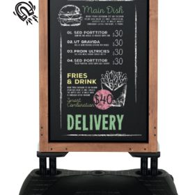 Kundenstopper Kreidetafel Wood WindPro