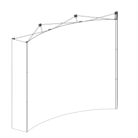 dragon2 3x3 Felder gebogen - mit geraden Seitenpaneelen, inkl. Druck