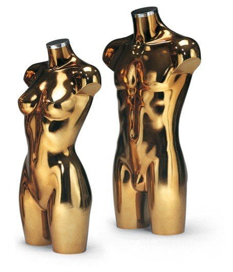 Torso Büste Metallic Farbe, goldfarben M/W