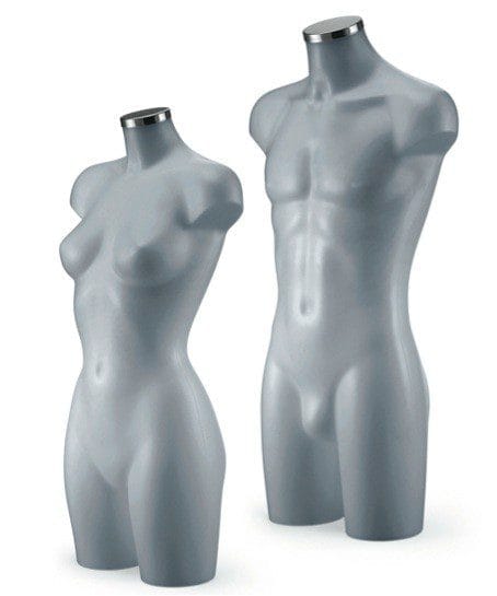 Torso Büste Basisfarbe grau M/W