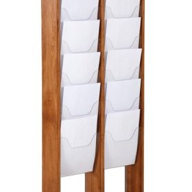 Prospektständer Holz Magazinständer 2x5 X A4 (je Seite)