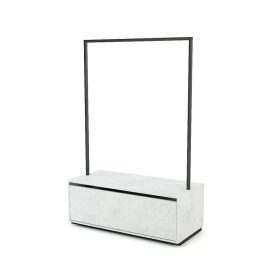 Kleiderständer Carolina, Metall roh lackiert