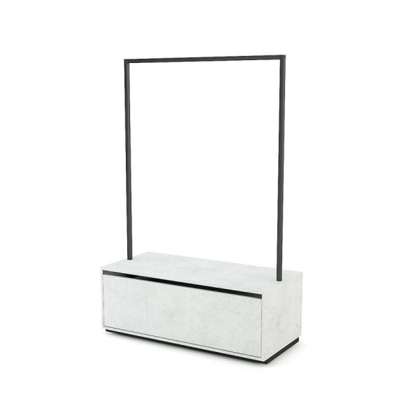 Kleiderständer Carolina, Metall roh lackiert