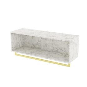 Kleiderständer Rock, Metall gold matt gebürstet