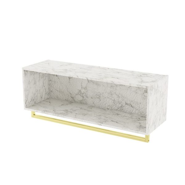 Kleiderständer Rock, Metall gold matt gebürstet