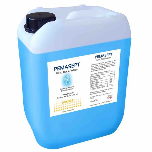 Hand Desinfektionsmittel Pemasept Orange 5 Liter Flasche