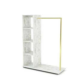 Kleiderständer Arkansas, Metall gold matt gebürstet