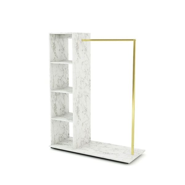 Kleiderständer Arkansas, Metall gold matt gebürstet