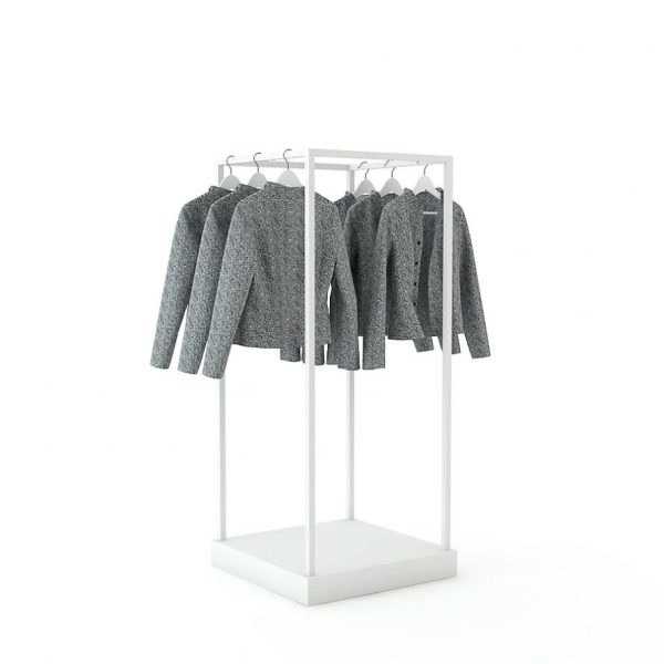 Kleiderständer Kia, Metall weiss
