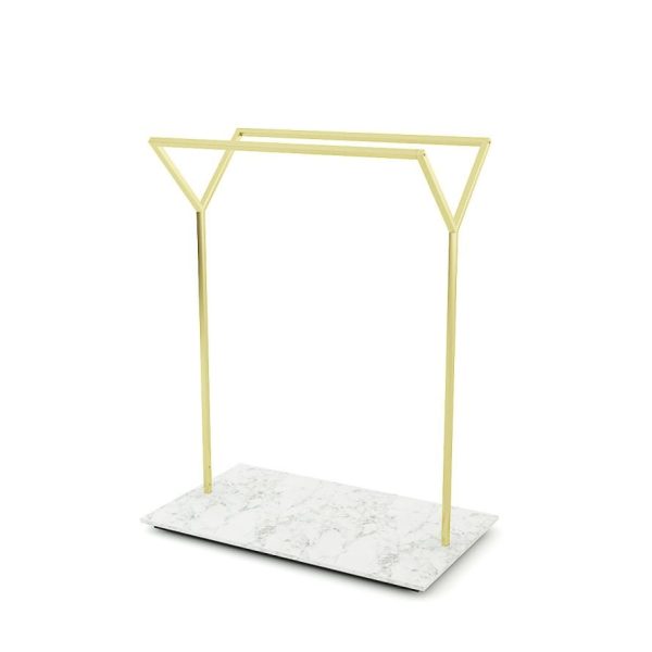 Kleiderständer Key West, Metall gold matt gebürstet