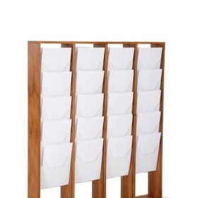 Prospektständer Holz Magazinständer 4x5 X A4 (je Seite)