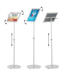 Design Infoständer silber