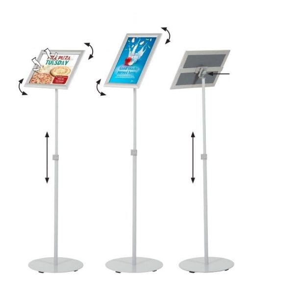 Design Infoständer silber