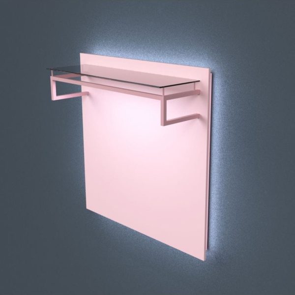 Kleiderständer Soro LED, Metall schwarz