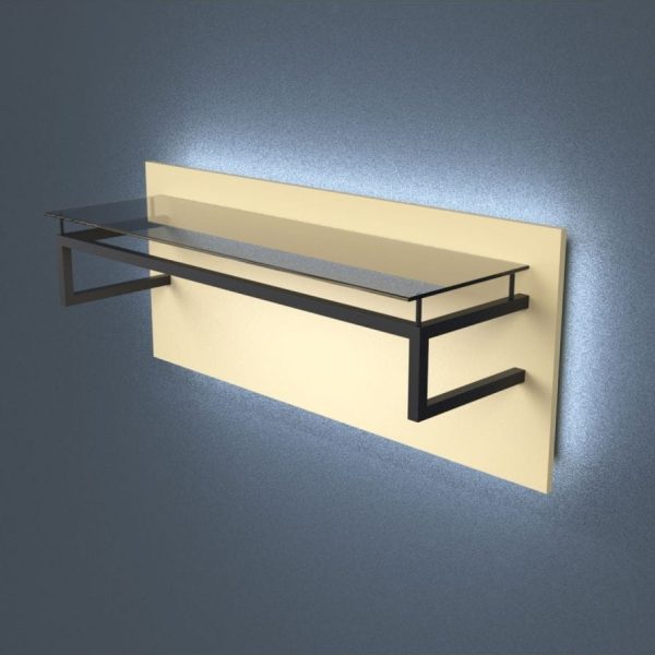 Kleiderständer Zina LED, Metall schwarz