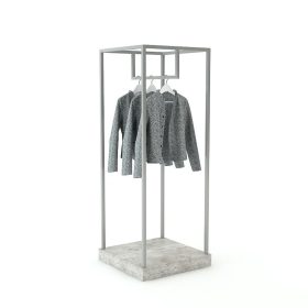 Kleiderständer Pan, Metall roh lackiert