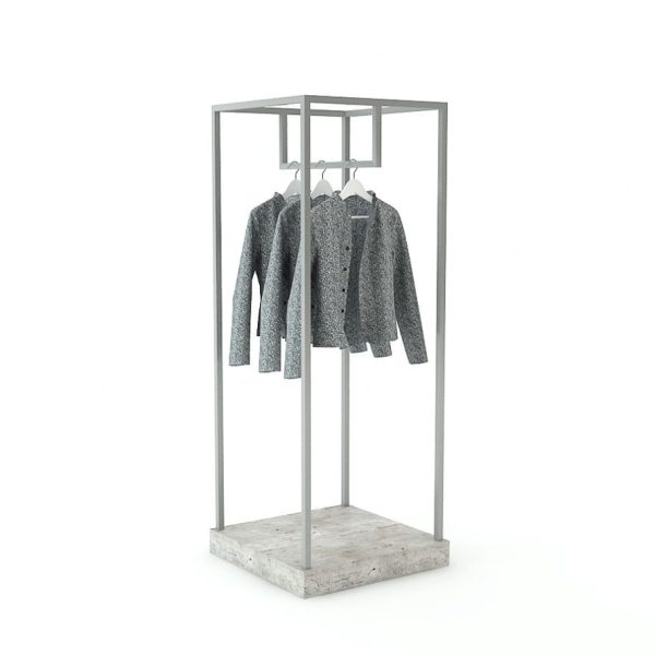 Kleiderständer Pan, Metall roh lackiert