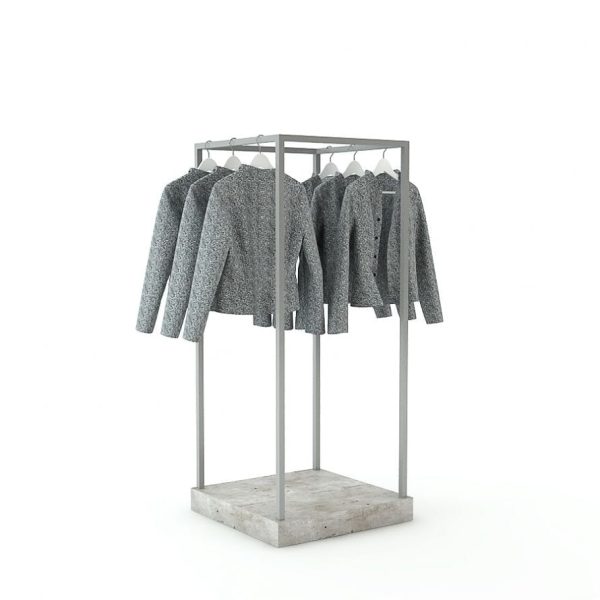 Kleiderständer Kia, Metall roh lackiert