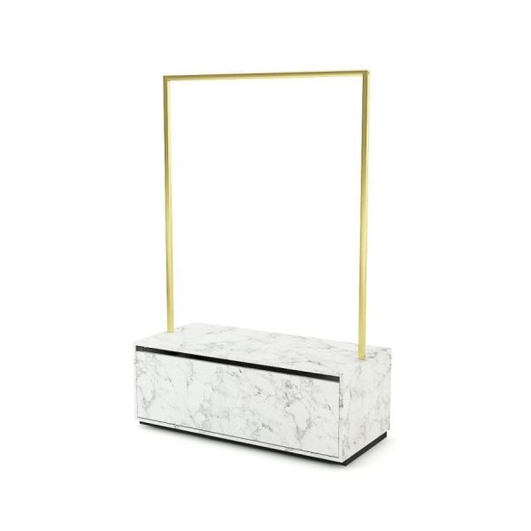 Kleiderständer Carolina, Metall gold matt gebürstet