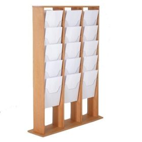 Prospektständer Holz Magazinständer 3x5 X A4 (je Seite)
