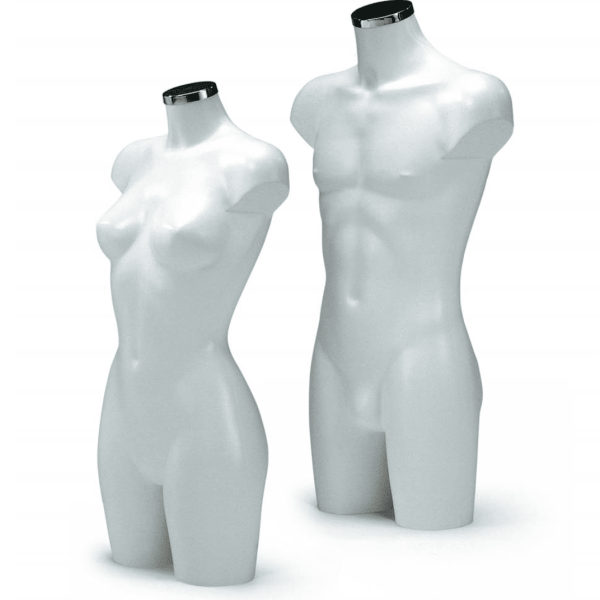 Torso Büste Basisfarbe, weiss M/W