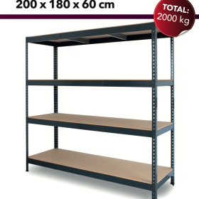 16X Lagerregal "Stocker Premium" L1800, 2000kg, ANTHRAZIT