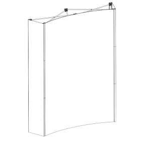 dragon2 2x3 Felder gebogen - mit geraden Seitenpaneelen, inkl. Druck