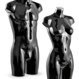 Torso Büste lackiert, schwarz glossy M/W