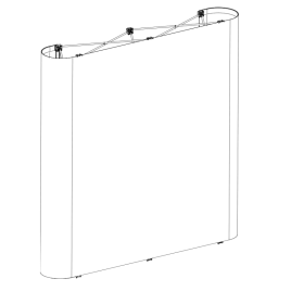 dragon2 2x3 Felder gerade - mit runden Seitenpaneelen, inkl. Druck