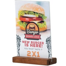 Tischaufsteller Double dunkel