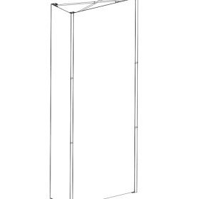 dragon2 1x3 Felder gerade - mit geraden Seitenpaneelen, inkl. Druck