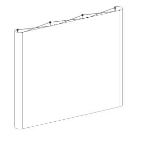 dragon2 3x3 Felder gerade - mit runden Seitenpaneelen, inkl. Druck