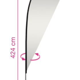 flyflag large, inkl. Druck