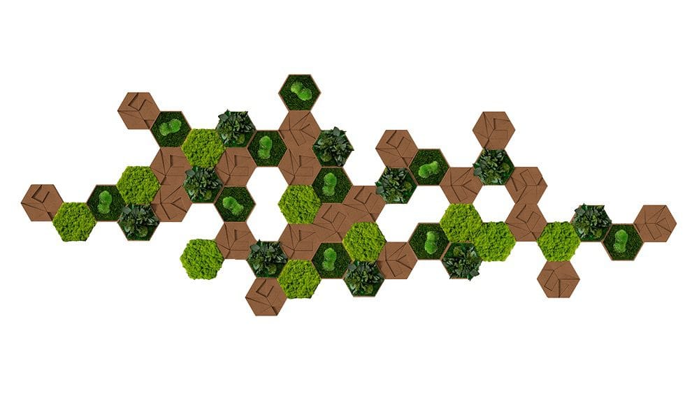 styleGREEN_Hexagon_Set_50er_begruente_Hexagone_Schallabsorber Kork Hexagon 50er Set – Hochwertig & günstig bei ShopDeca