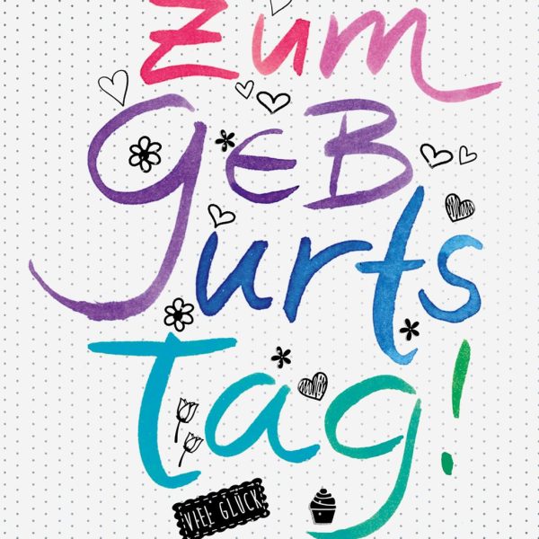 ABC Geburtstagskarte Handlettering 0163977 weiss B6