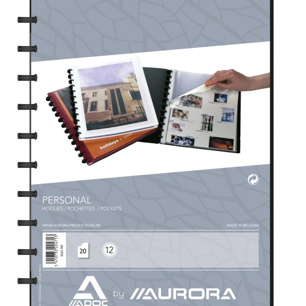 ADOC Sichtbuch Personal A4 5222.705 schwarz mit Fenster 20 Taschen