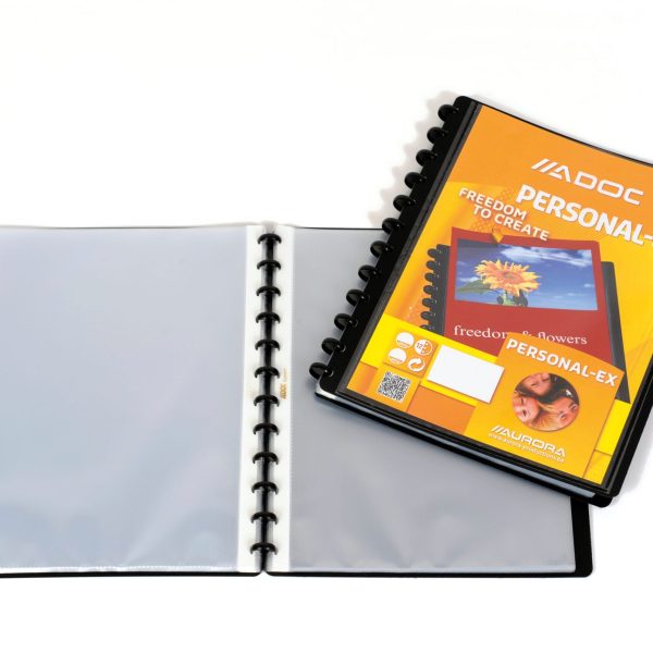 ADOC Sichtbuch Personal A4 5232.705 schwarz mit Fenster 30 Taschen