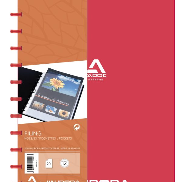 ADOC Sichtbuch Standard A4 5822.600 rot 20 Taschen
